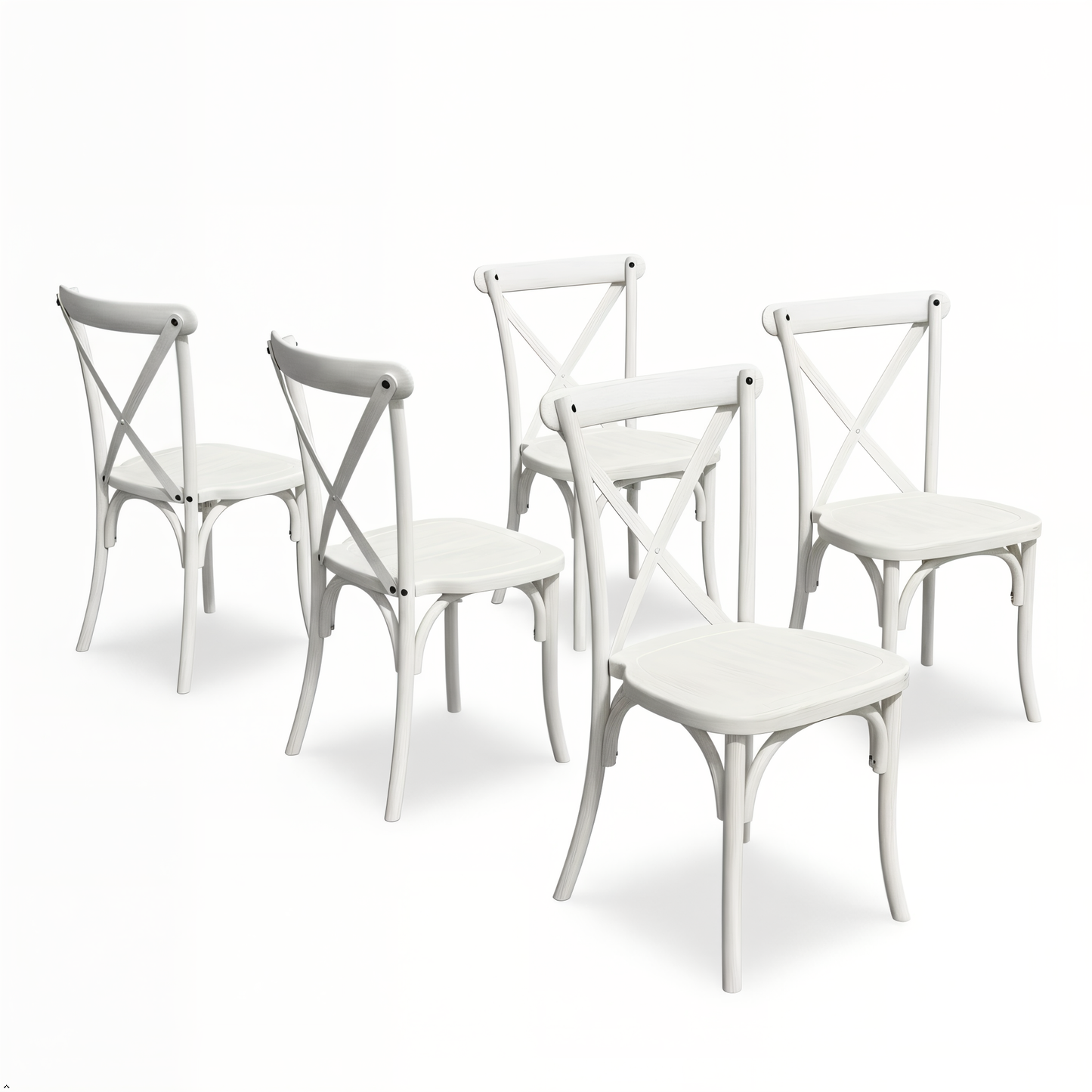 BTEXPERT Resin Indoor Outdoor Dining Chairs Set of 4   Stackable Patio Farmhouse Chairs with X-Back, Heavy-Duty Waterproof Distressed  Kitchen Dining Chairs, 400 lb Capacity,  Weathered Whitewashed
