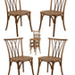 BTEXPERT Resin Outdoor Dining Chairs Set of 4 – Stackable Patio Farmhouse Chairs with Willow Backrest, Heavy-Duty Waterproof Indoor & Outdoor Kitchen Dining Chairs, 400 lb Capacity