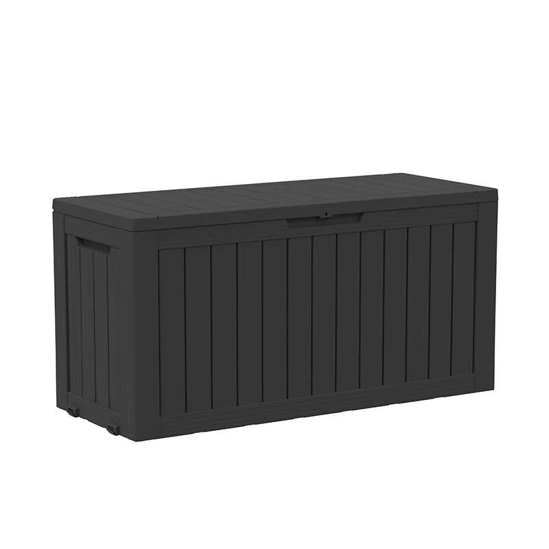 BTEXPERT 75 Gallon Outdoor Storage Container Deck Box for Patio Furniture Garden Tools Cushions Sports Equipment Waterproof Lockable Stainless Steel insert UV Resistant