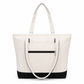 BTEXPERT 100% Cotton Natural Canvas Tote Bags 12oz Top Zipper with External Pocket, Reusable Shopping Bag for Grocery, DIY, Promotion & Events - NS5341