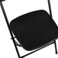 BTExpert Black Plastic Folding Chair, Steel Frame, High Capacity – Lightweight Event Seating for Office, Wedding, Party, School - Set of 10