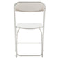 BTEXPERT 24 Round Plastic Table 2 Adult Chairs for Board Games Nights Gatherings Outdoor Lightweight, 3 Piece Set