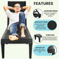 BTExpert Foldable Outdoor Lounge Chair Black Waterproof Recliners with Adjustable - Set of 2