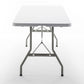 BTExpert 6ft Fold-in-Half Folding Utility Table 72"x29.5", Lightweight, Portable with Carrying Handle for Indoor Outdoor - Set of 5