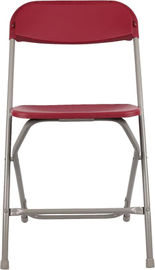 BTExpert Red Plastic Folding Chair Steel Frame Commercial High Capacity Event Chair lightweight Set for Office Wedding Party Picnic Kitchen Dining Church School