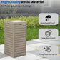 BTExpert 31-Gallon Outdoor Trash Can – Waterproof Resin, Double Lid, Drip Tray, Hidden Bin for Patio, Kitchen, Backyard, Deck, Gray