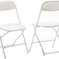 BTEXPERT 24 Round Plastic Table 2 Adult Chairs for Board Games Nights Gatherings Outdoor Lightweight, 3 Piece Set