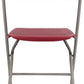 100 Red Plastic Folding Chairs Steel Frame, High-Capacity, Lightweight for Office, Wedding, Party, Picnic, Dining, School - Set of 100