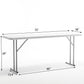 BTExpert 4-Piece Folding Seminar Table Portable and Chair Set, 6' x 18" x 29" Training Table & 3 Red Chairs