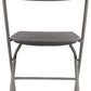 BTExpert Gray Plastic Folding Chair, Steel Frame, High Capacity, Lightweight Office, Wedding, Party, Picnic, Kitchen, Dining, Church, School - Set of 50