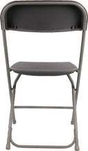 BTExpert Gray Plastic Folding Chair Steel Frame Commercial High Capacity Event Chair lightweight Set for Office Wedding Party Picnic Kitchen Dining Church School Set of 8