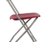 100 Red Plastic Folding Chairs Steel Frame, High-Capacity, Lightweight for Office, Wedding, Party, Picnic, Dining, School - Set of 100