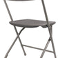 BTExpert Gray Plastic Folding Chair, Steel Frame, High Capacity, Lightweight Office, Wedding, Party, Picnic, Kitchen, Dining, Church, School - Set of 50