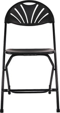 100 of BTExpert Black Plastic Folding Chair Fan Style Steel Frame Commercial High Capacity Event Chair lightweight Wedding Party Set of 100