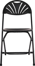 BTExpert Black Plastic Folding Chair Steel Frame Commercial High Capacity Event Chair lightweight Wedding Party Set of 2