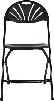 BTExpert Black Plastic Folding Chair Steel Frame Commercial High Capacity Event Chair lightweight Wedding Party