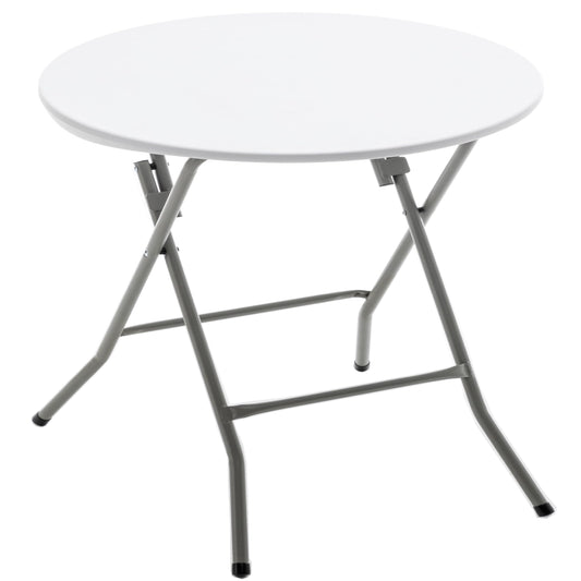 BTEXPERT 24 Round Plastic Table 2 Adult Chairs for Board Games Nights Gatherings Outdoor Lightweight, 3 Piece Set