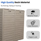 BTExpert 62 Gallon Outdoor Garbage Trash Can, Waterproof Resin Double Lid Drip Tray