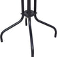 BTExpert 28" Square Tempered Glass Metal Table Brown + 2 Bronze Restaurant Metal Aluminum Slat Stack Chairs Lightweight