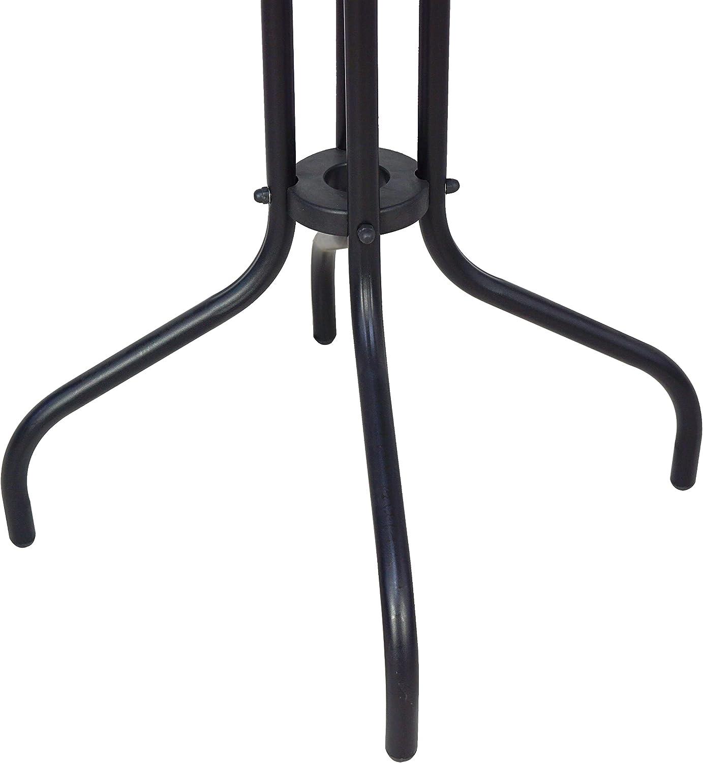 BTExpert 28" Square Tempered Glass Metal Table Brown + 2 Bronze Restaurant Metal Aluminum Slat Stack Chairs Lightweight
