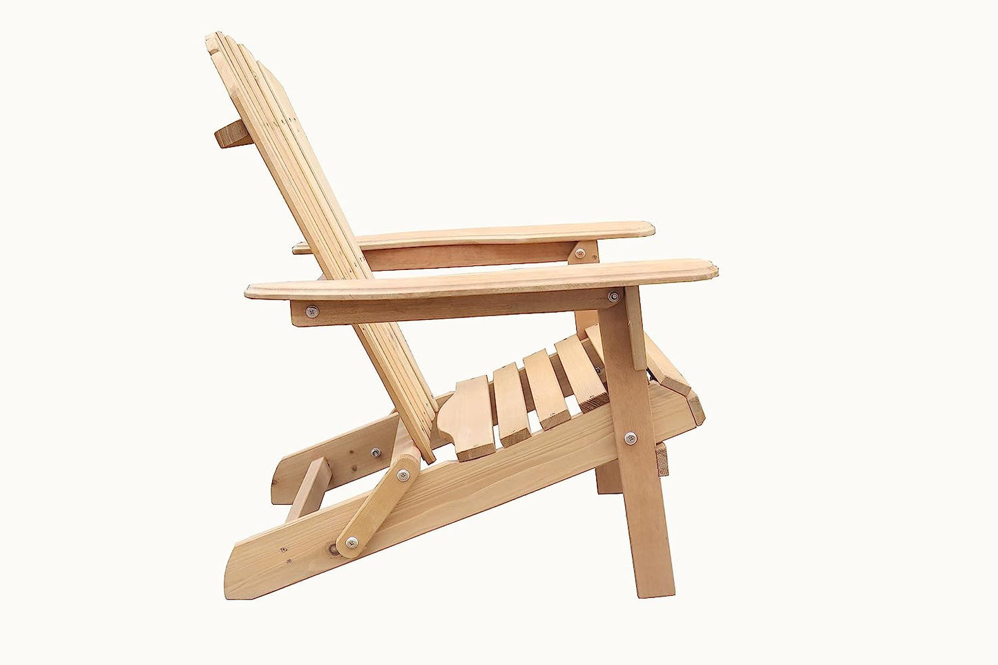 BTExpert Folding Adirondack Chair Half-Assembled Wooden Lounge for Outdoor, Lawn, Deck, Fire Pit, Pool, Beach, 350lb Capacity - Set of 2