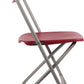 BTExpert Red Plastic Folding Chair Steel Frame Event Chair lightweight Wedding Party - Set of 8
