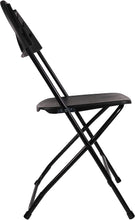 BTExpert Black Plastic Folding Chair Steel Frame Commercial High Capacity Event Chair lightweight Wedding Party Set of 8