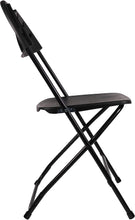 BTExpert Black Plastic Folding Chair Steel Frame Commercial High Capacity Event Chair lightweight Wedding Party Set of 2