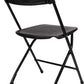 BTExpert Black Plastic Folding Chair, Steel Frame, High Capacity – Lightweight Event Seating for Office, Wedding, Party, School - Set of 10