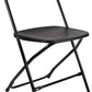 BTExpert Black Plastic Folding Chair, Steel Frame, High Capacity – Lightweight Event Seating for Office, Wedding, Party, School - Set of 10