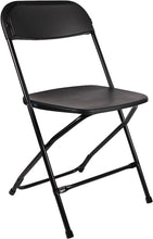 100 Black Plastic Folding Chairs Steel Frame Commercial High-Capacity Event lightweight for Office Wedding Party Picnic Kitchen Dining School Set of 100