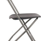 BTExpert Gray Plastic Folding Chair, Steel Frame, High Capacity, Lightweight Office, Wedding, Party, Picnic, Kitchen, Dining, Church, School - Set of 50