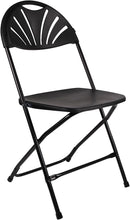 Black Plastic Folding Chair Fan Back- In Store Only