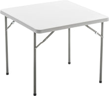 BTExpert 5 Piece Folding Card Table Portable & Chair Set, 34" Square White Granite Plastic Table Portable, 4 Adult Black Chairs for board games nights gatherings party home indoor outdoor lightweight