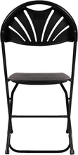 BTExpert Black Plastic Folding Chair Steel Frame Commercial High Capacity Event Chair lightweight Wedding Party Set of 2