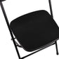 BTExpert Black Plastic Folding Chair, Steel Frame, High-Capacity Event Seating - Set of 4