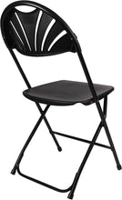 BTExpert Black Plastic Folding Chair Steel Frame Commercial High Capacity Event Chair lightweight Wedding Party Set of 4