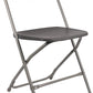 BTExpert Gray Plastic Folding Chair, Steel Frame, High Capacity, Lightweight Office, Wedding, Party, Picnic, Kitchen, Dining, Church, School - Set of 50