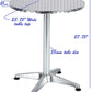 BTExpert 27.5" Round Restaurant Table Stainless Steel with 2 Brown Rattan Stack Chairs, Indoor Outdoor Commercial Lightweight
