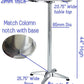 BTExpert Indoor Outdoor 23.75 Round Restaurant Table for Patio Stainless Steel Silver