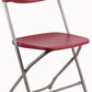 BTExpert Red Plastic Folding Chair Steel Frame Event Chair lightweight Wedding Party - Set of 8