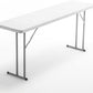 BTExpert 4 Piece Folding seminar Table Portable and Chair Set, 6-Foot long 18" Wide 29" High Training Table Portable & 3 Adult Gray Chairs.