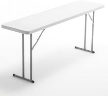 BTExpert 4 Piece Folding seminar Table Portable and Chair Set, 6-Foot long 18" Wide 29" High Training Table Portable & 3 Adult Gray Chairs.