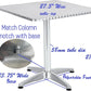 BTExpert Indoor Outdoor Square Table Stainless Steel + 4 Brown Flexible Sling Stack Chairs