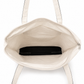 BTEXPERT 100% Cotton Natural Canvas Tote Bags 12oz Top Zipper with External Pocket, Reusable Shopping Bag for Grocery, DIY, Promotion & Events - NS5341