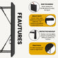 BTExpert 6 Feet - 72 x 29.5" - Fold-in-Half Folding Utility Table Lightweight Portable Carrying Handle