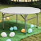 BTExpert 60" White Round Folding Table, Commercial Plastic, Portable for Banquet, Wedding, Party, Home, Patio, Indoor Outdoor - Set of 2