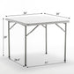 BTExpert 5-Piece Folding Card Table Set, 34" White Granite Table & 4 Floral Black Chairs for gatherings party, home, Indoor Outdoor