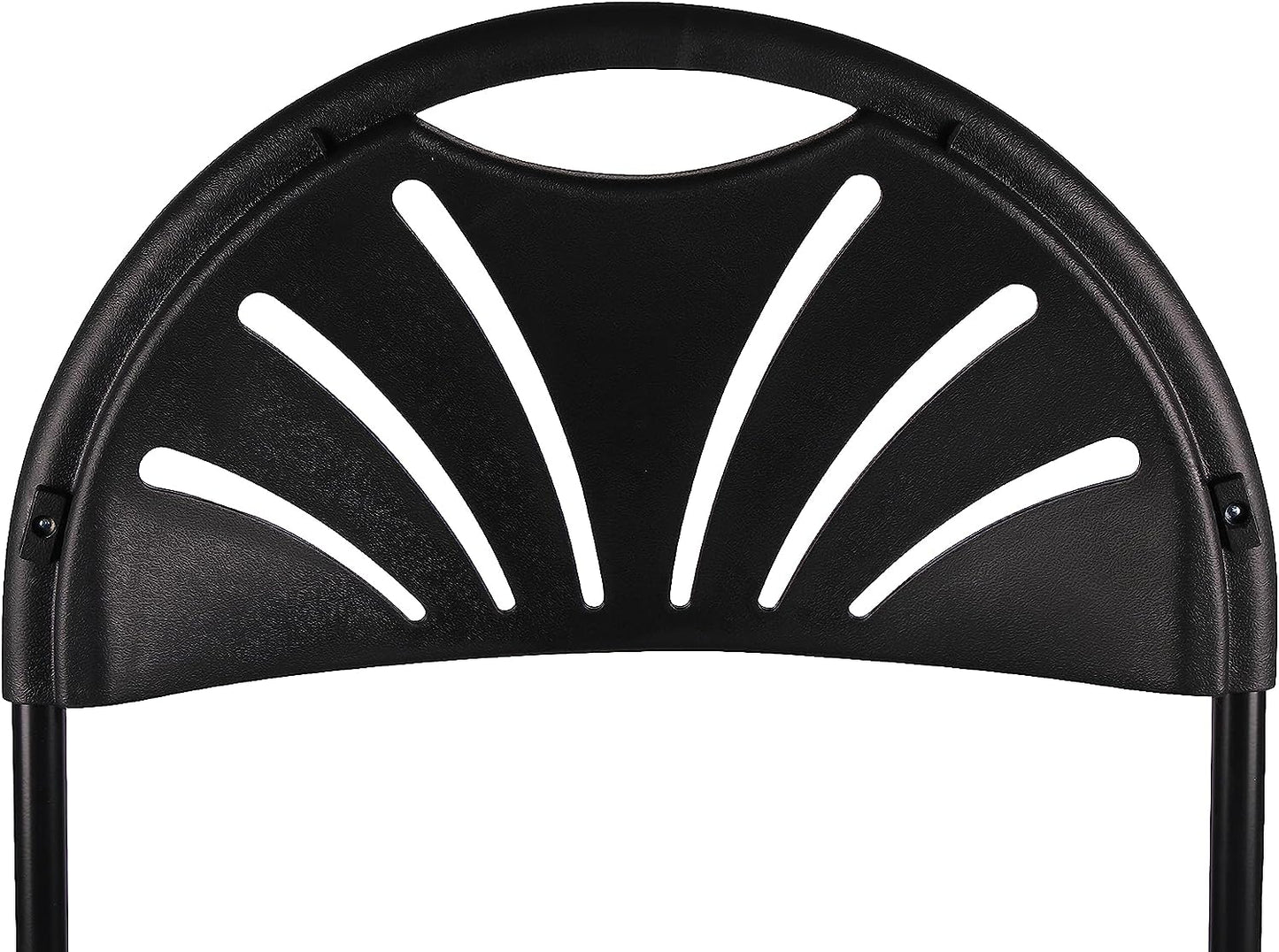 Black Plastic Folding Chair Fan Back- In Store Only