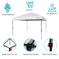 BTExpert - 10x10ft Canopy Tent, Portable Commercial Shelter Outdoor Beach Camping Backyard Activities